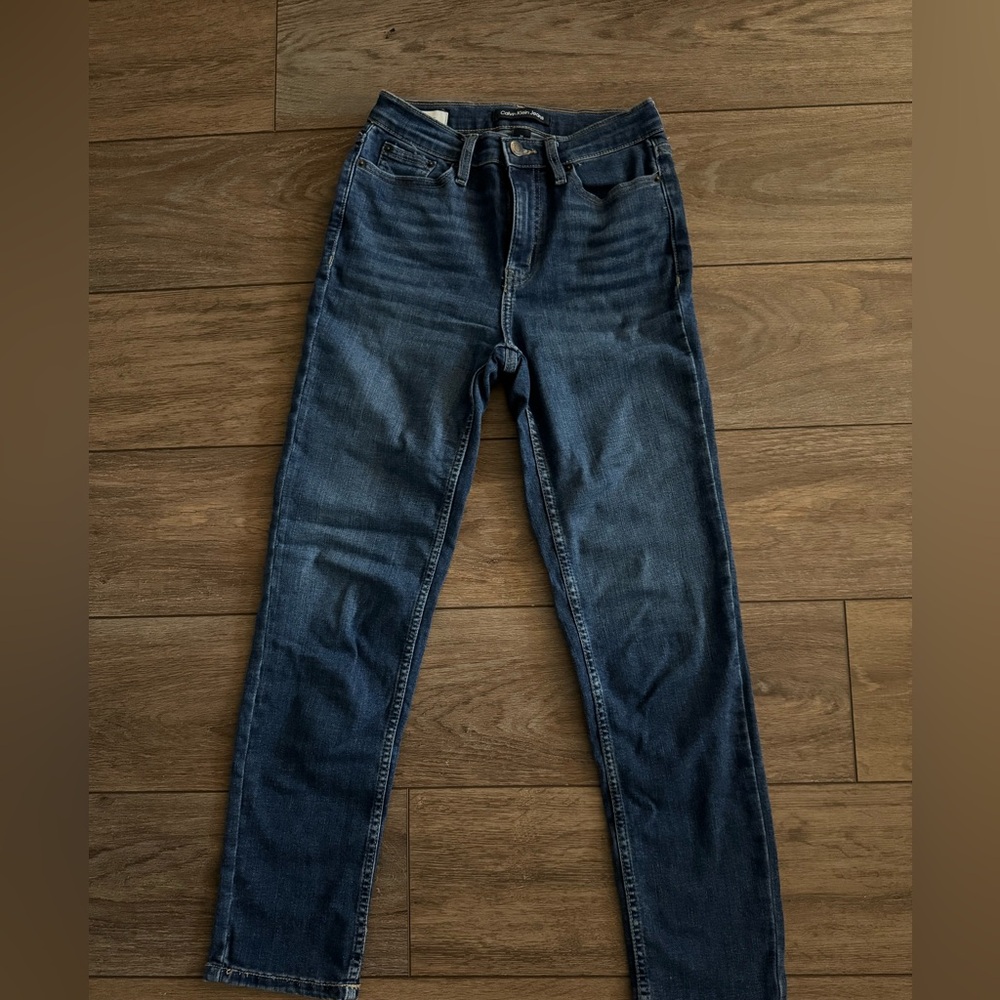 Calvin Klein Blue Straight Leg Jeans